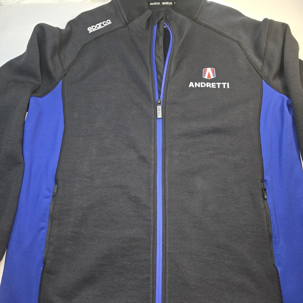 Sparco Andretti Autosport Racing Jacket XXXL Black Softshell Team Crew Gear Rare